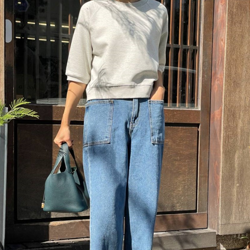 Damen Sweatshirt 3/4-Ärmel Leicht Norvielle - Norvielle