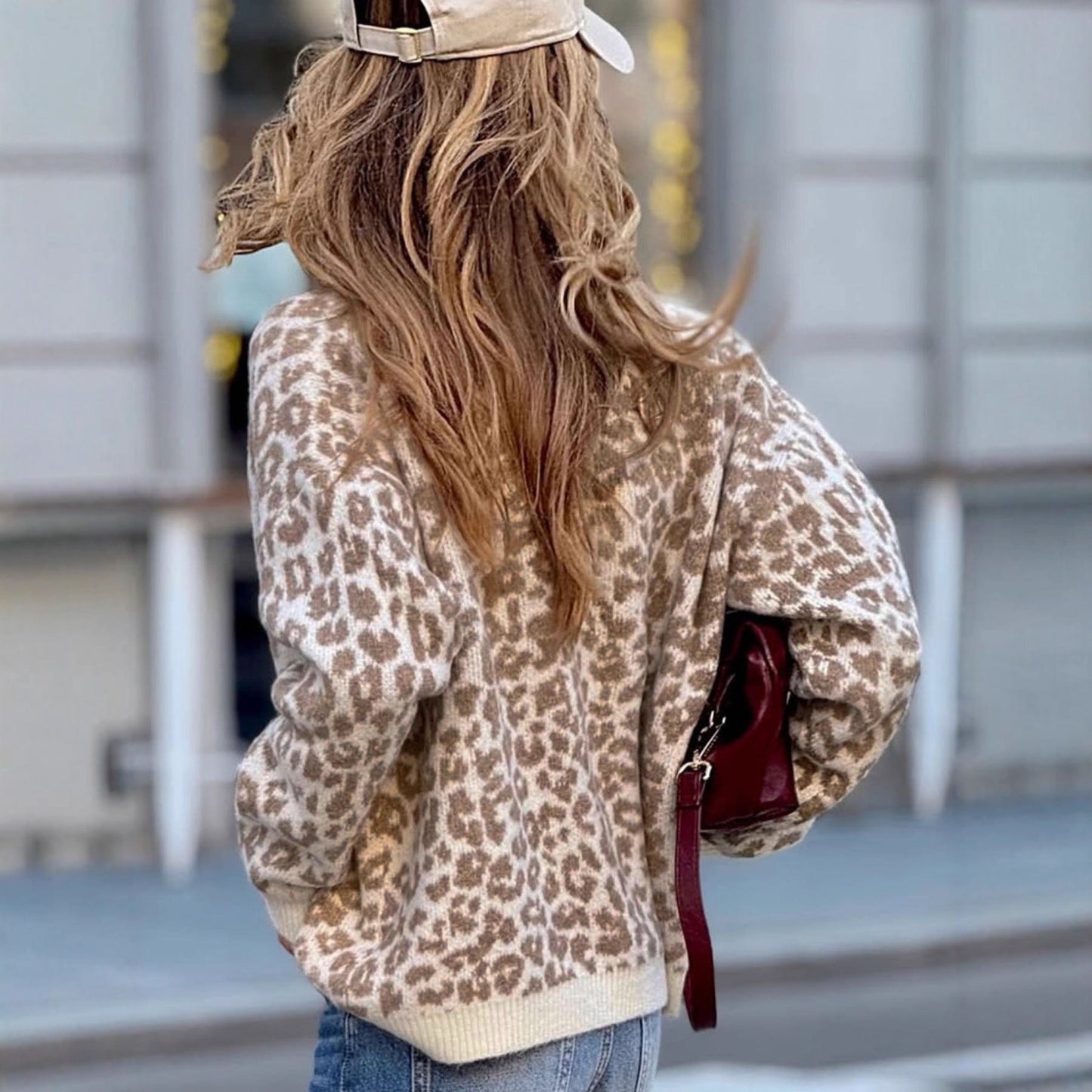 Damen Pullover Tierprint Norvielle