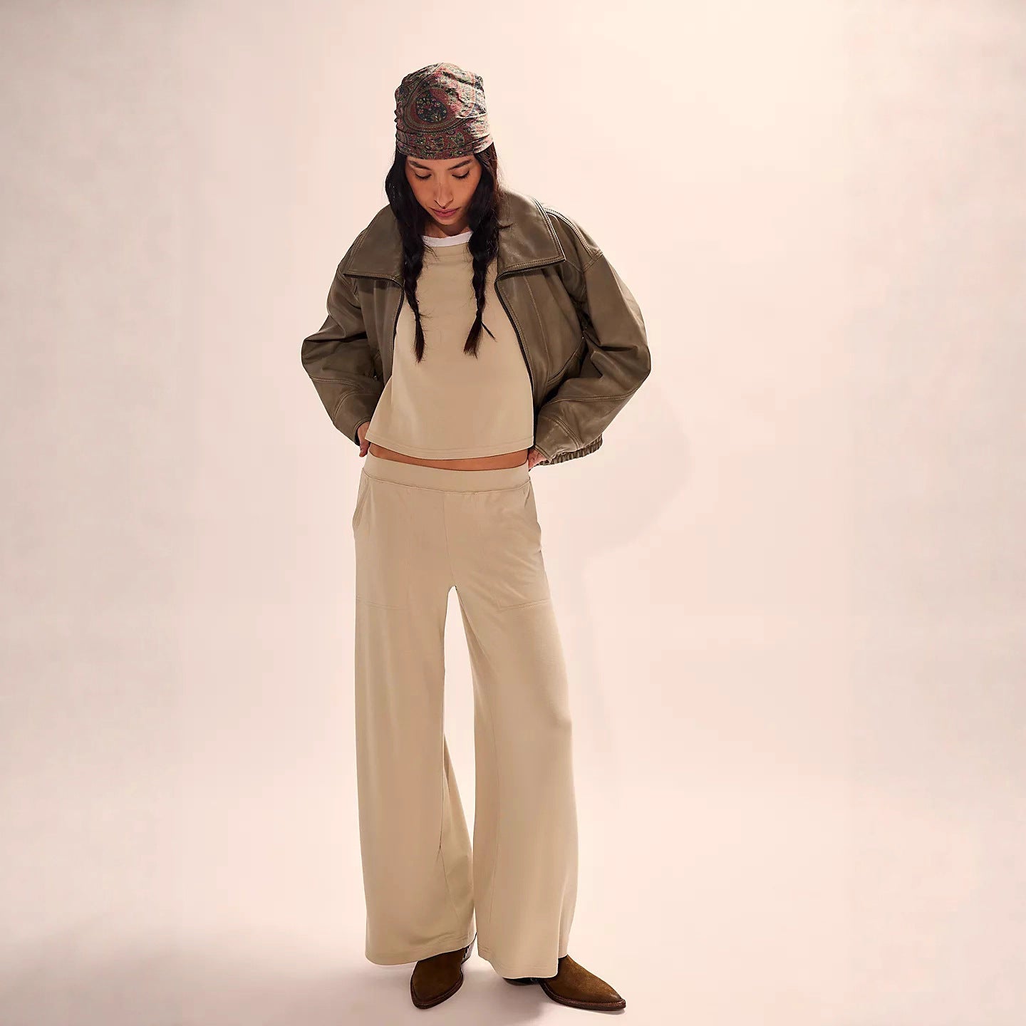 Damen Twinset Weites Oberteil und Hose Norvielle