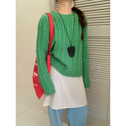Damen Grobstrickpullover Lässiger Schnitt Norvielle