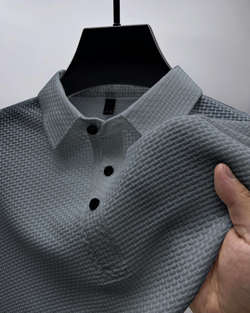 Herren Polo Shirt Klassischer Kragen Modern Baumwolle Weiß