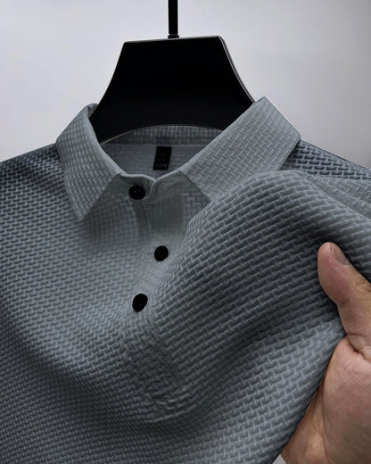 Herren Polo Shirt Klassischer Kragen Modern Baumwolle Weiß
