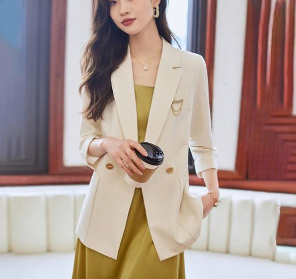 Damen Blazer Elegant Knopfdetails
