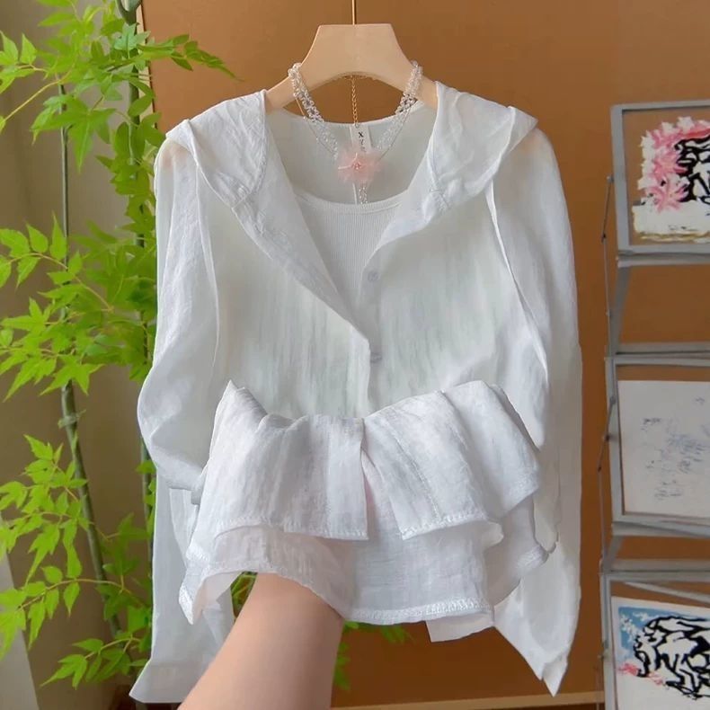 Damen Sommerjacke Leicht Rüschendesign Norvielle