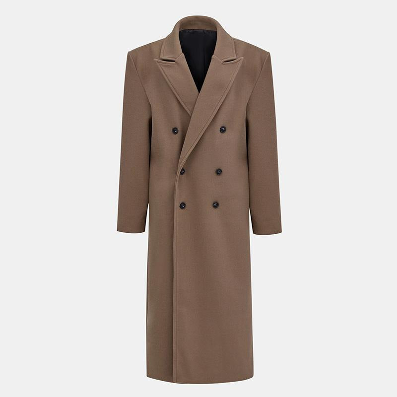 Damen Doppelreiher Wollmantel Elegantes Design