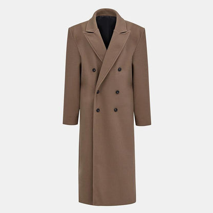 Damen Doppelreiher Wollmantel Elegantes Design