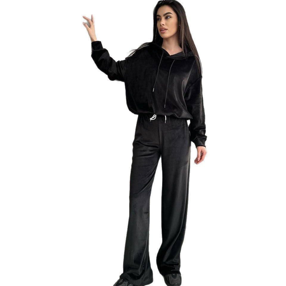 Damen Hoodie Set Velvet Norvielle