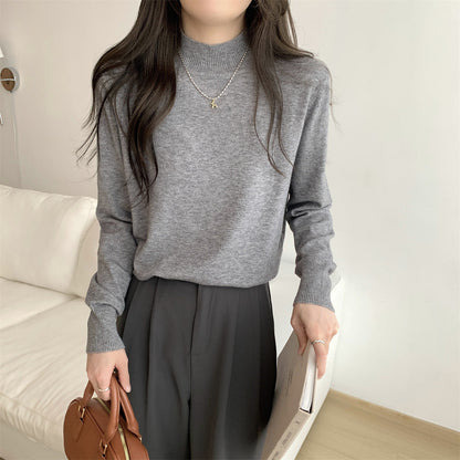 Damen Feinstrickpullover Stehkragen Lässig Norvielle