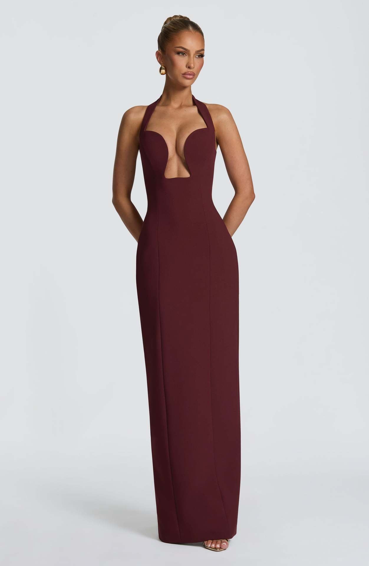 Damen Abendkleid Elegantes Herz-Ausschnitt Schwingender Saum Norvielle