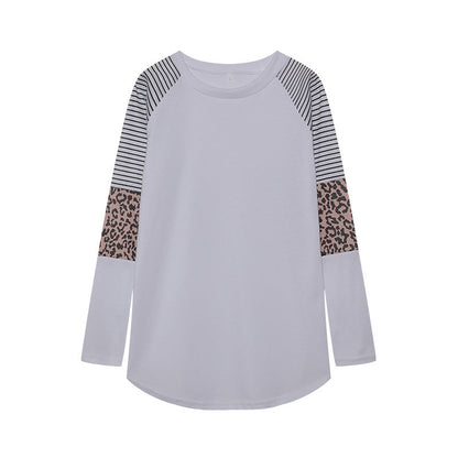 Damen Langarmshirt Tiermuster Streifen Norvielle