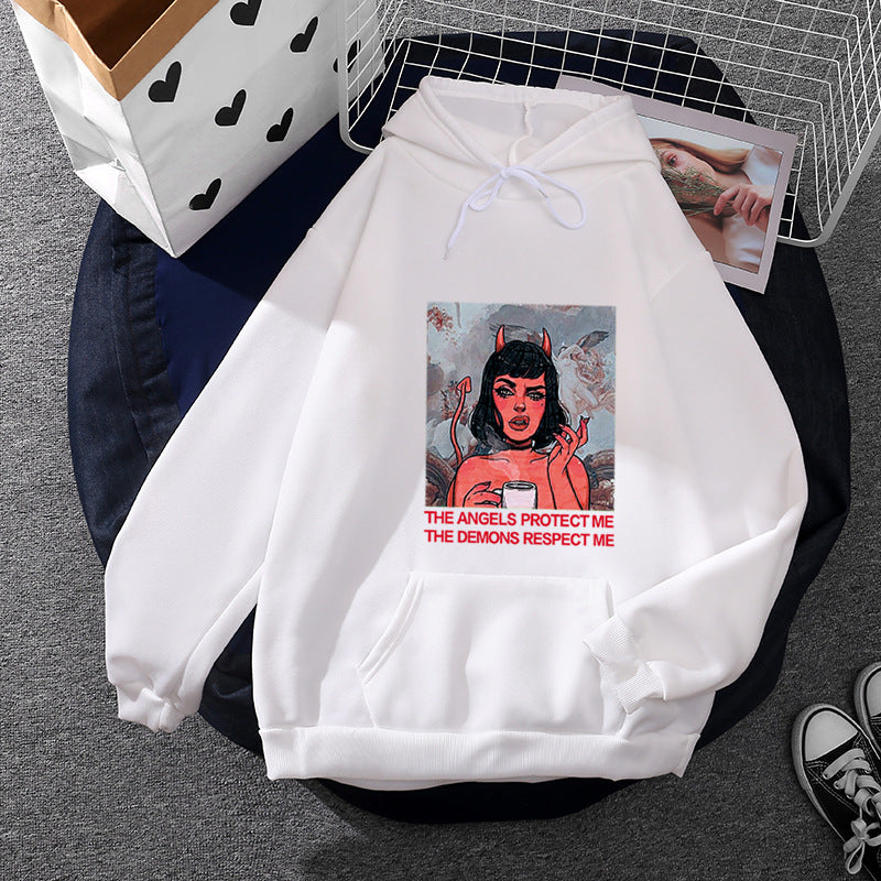 Damen Hoodie Grafikdruck Norvielle