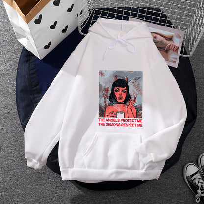 Damen Hoodie Grafikdruck Norvielle