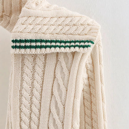Damen Strickpullover Klassischer Stehkragen Zopfmuster