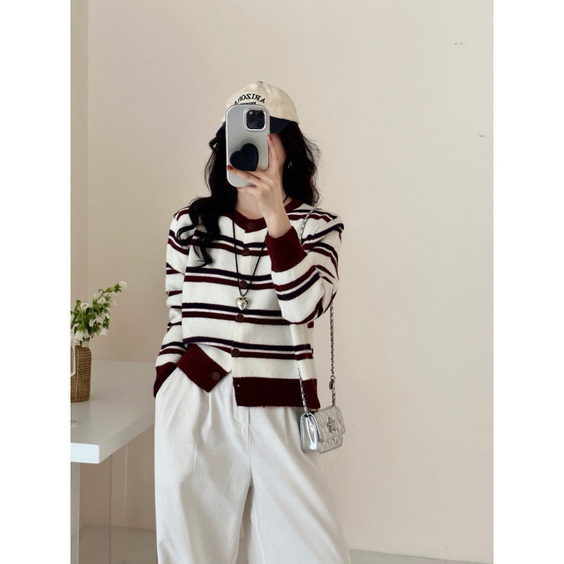 Damen Cardigan Streifenmuster Norvielle