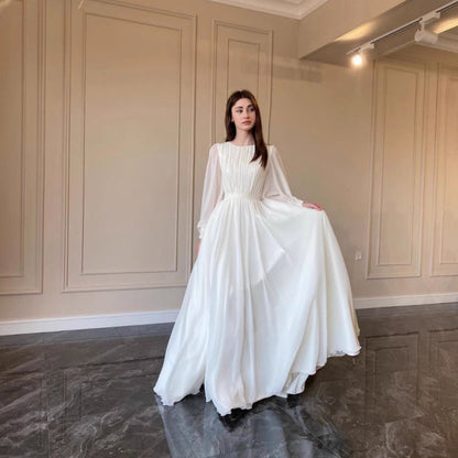 Damen Maxi-Kleid Langärmlig Spitze