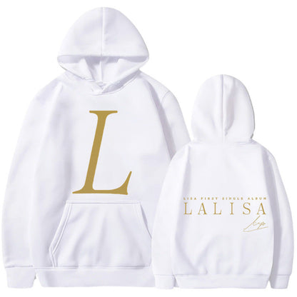 Damen Kapuzensweater mit Initialen-Print und Kängurutasche Norvielle