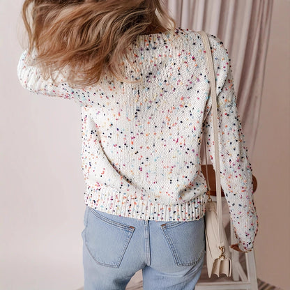 Damen Strickjacke Bunt Muster