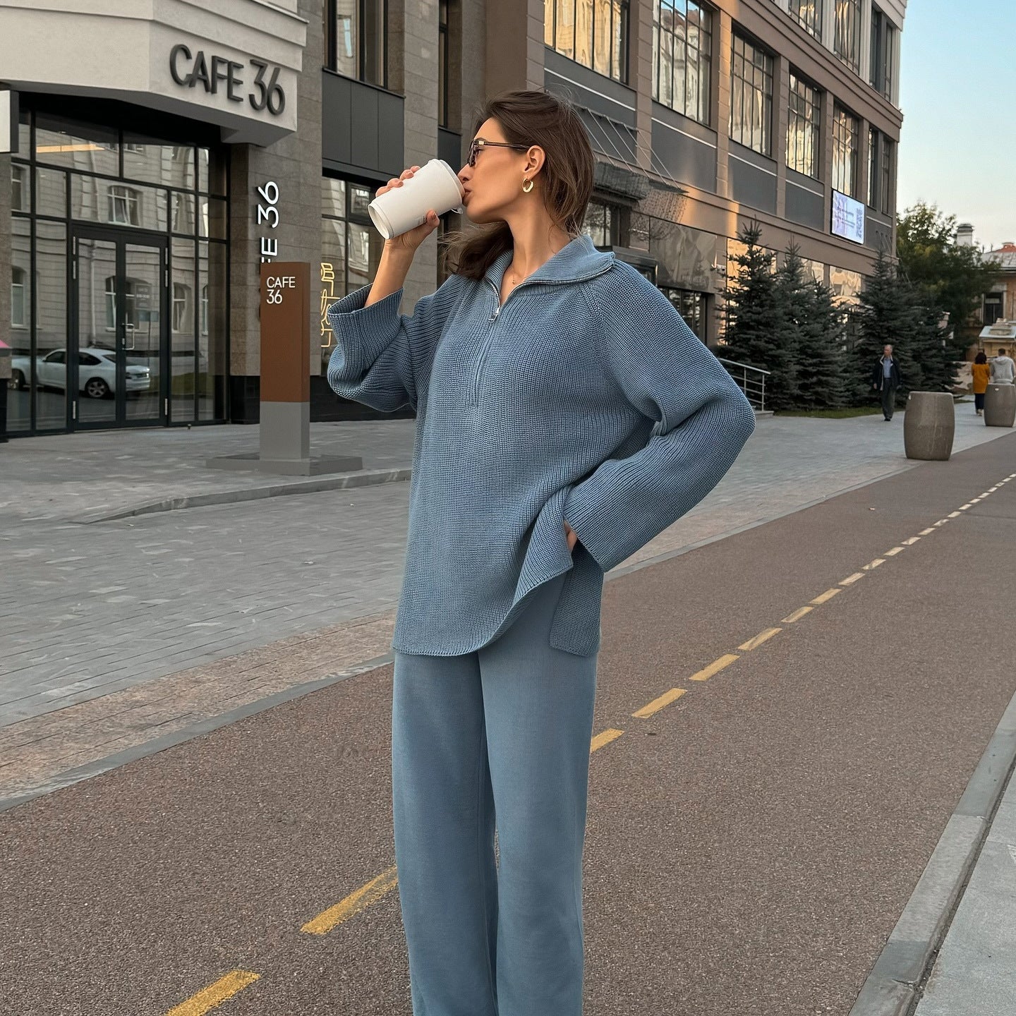 Damen Pullover Hochkragen Norvielle
