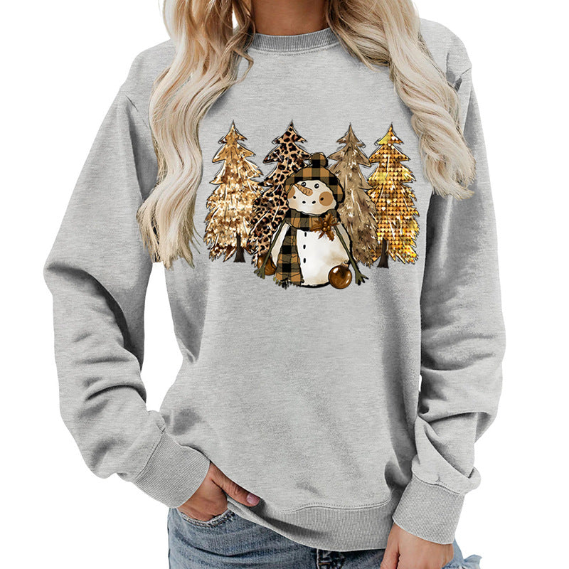 Damen Sweatshirt Schneemann-Design Weich Norvielle