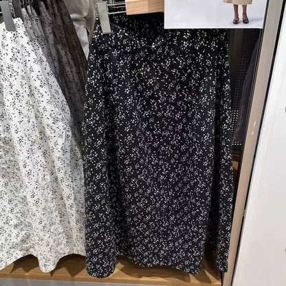 Damen Midirock Elastischer Bund Seitentaschen Norvielle