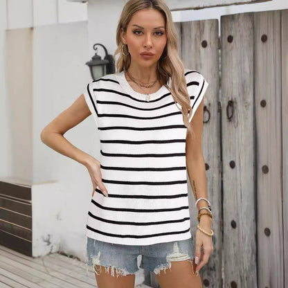 Damen Strickoberteil Streifenmuster Locker Norvielle