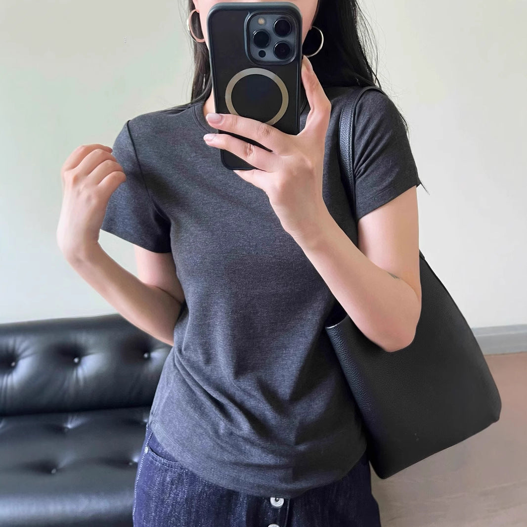Damen Figurbetontes Basist-Shirt Norvielle