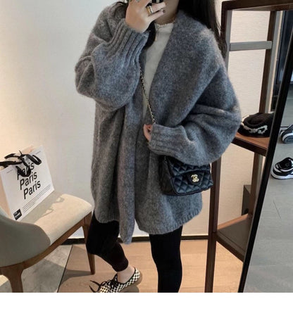 Damen Oversized Pullover V-Ausschnitt Langer Ärmel Norvielle