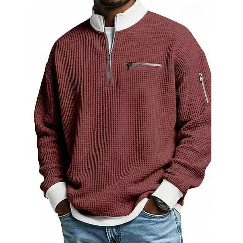 Herren Sweatshirt Hochkragen Reißverschluss Norvielle