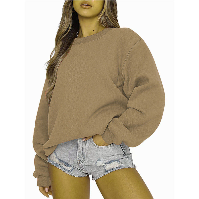 Damen Sweatshirt Lässiger Schnitt Voluminöse Ärmel Norvielle
