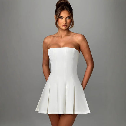 Damen Hochzeitskleid Bandeau mit Volumenrock und Figurschnitt
