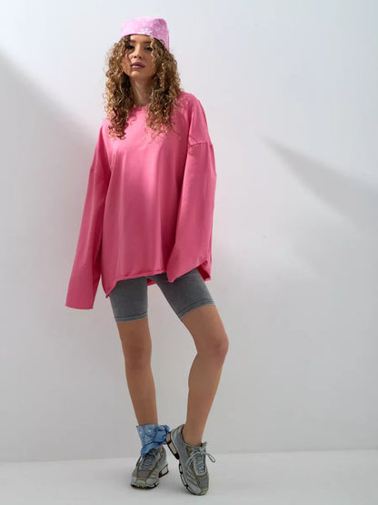 Damen Oversize Sweatshirt Drop-Shoulder Norvielle