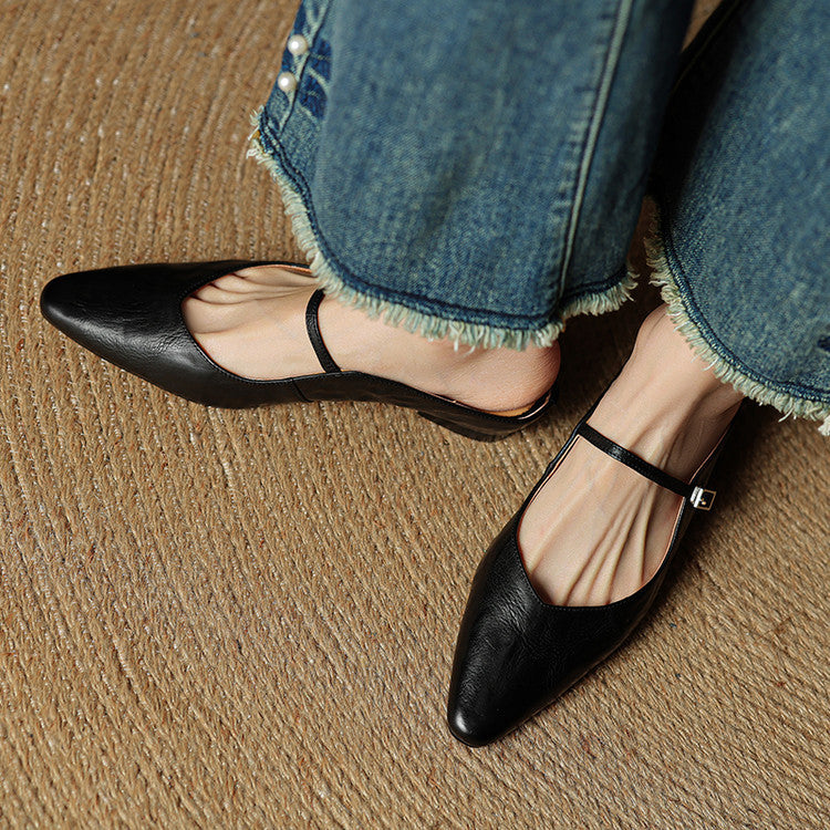 Damen Slipper Echtes Leder