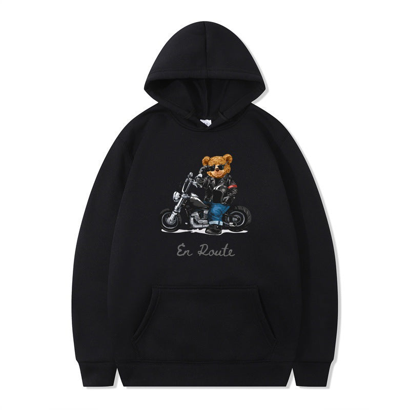 Damen Kapuzenpullover Bärenmotiv Lässig Norvielle