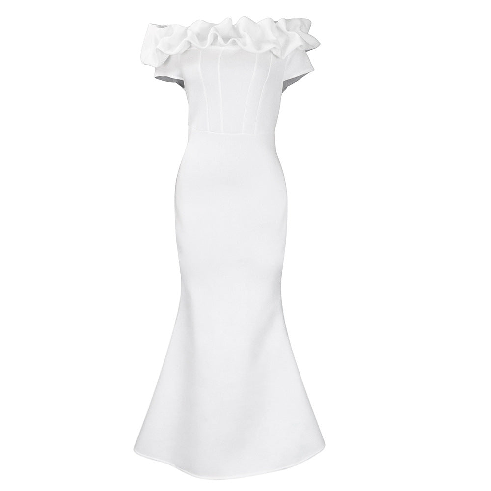 Damen Wickelkleid Voluminöser Kragen Norvielle