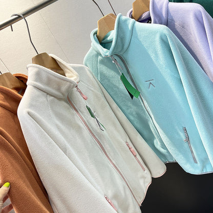Damen Fleecejacke Weich Reißverschluss Norvielle