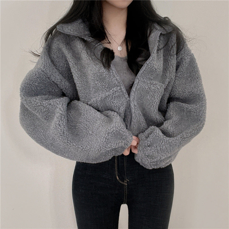 Damen Fleece-Jacke Norvielle Kuschelig Hochkragen Reißverschluss