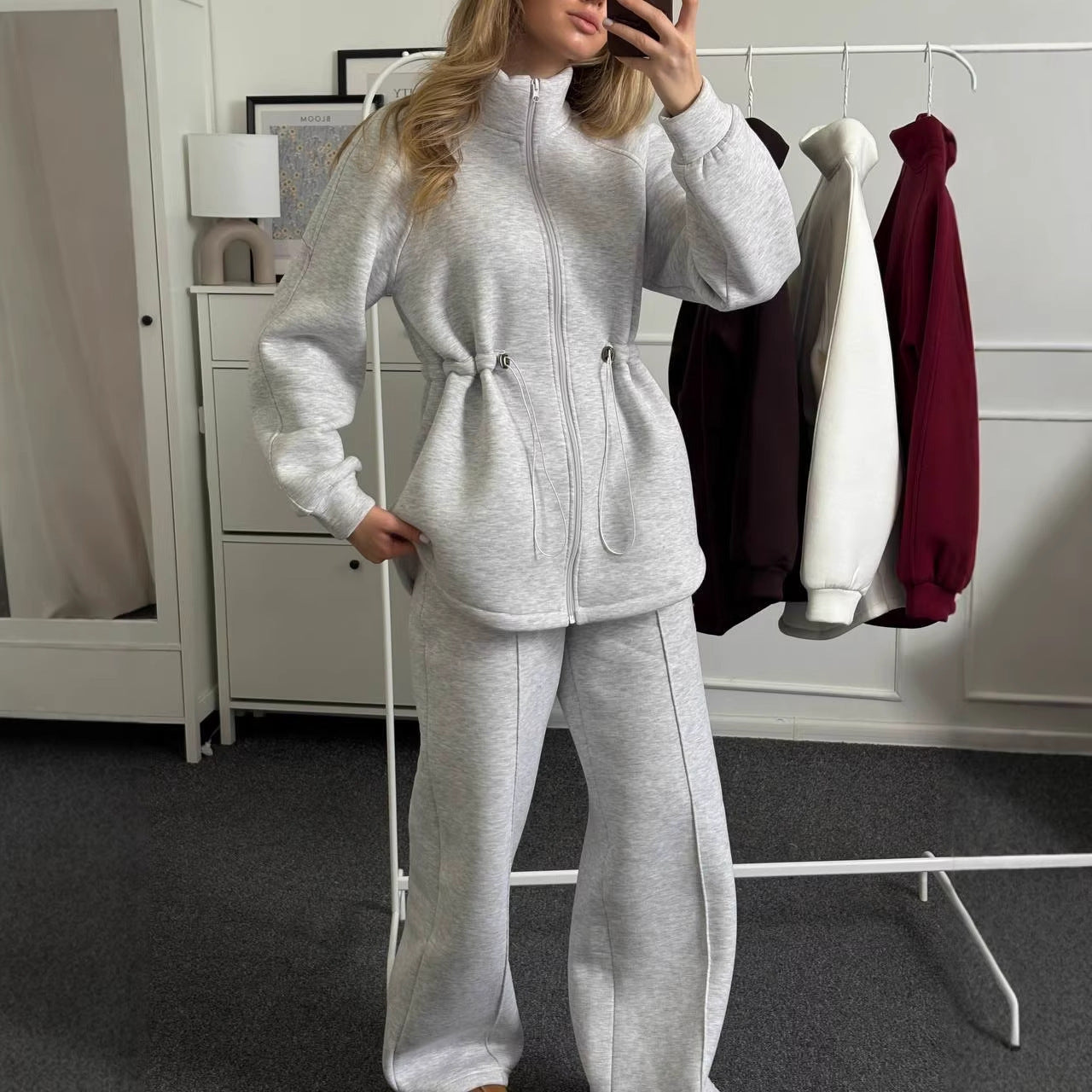 Damen Fleece-Pullover Hochkragen Mit Taschen Norvielle - Norvielle
