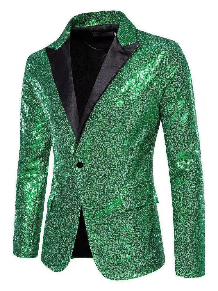 Herren Blazer Pailletten Elegant Dekorativ