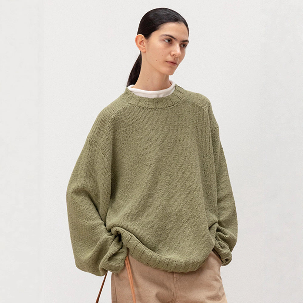 Damen Strickpullover Weit Elastischer Saum Norvielle