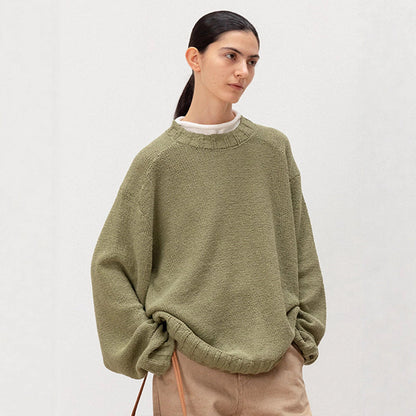 Damen Strickpullover Weit Elastischer Saum Norvielle