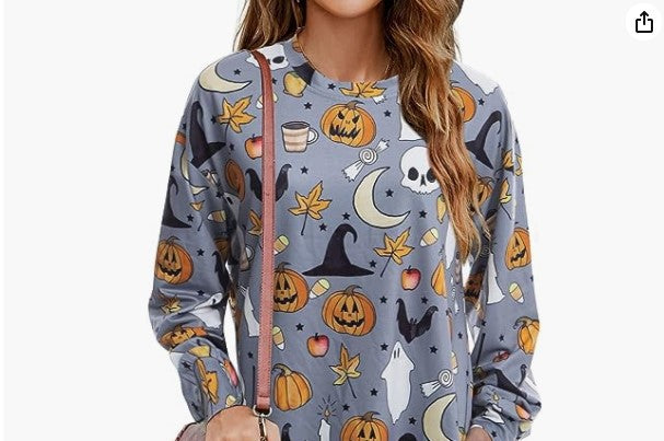 Damen Langarmshirt Herbstlich Motiv Norvielle