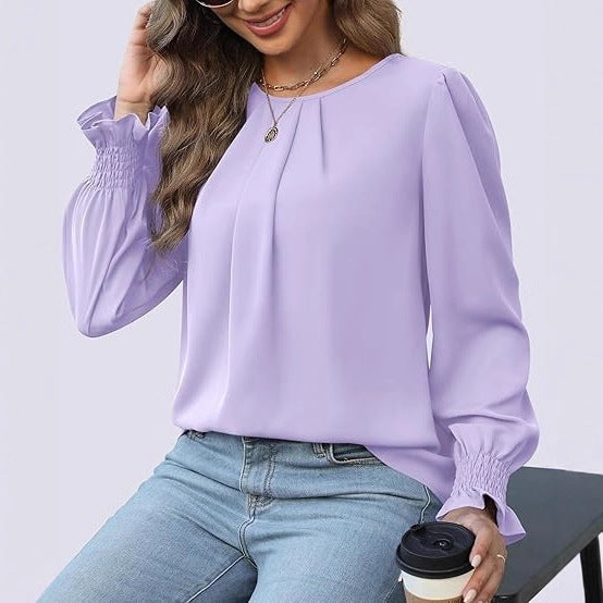 Damen Bluse Puffärmel Norvielle Elegantes Design