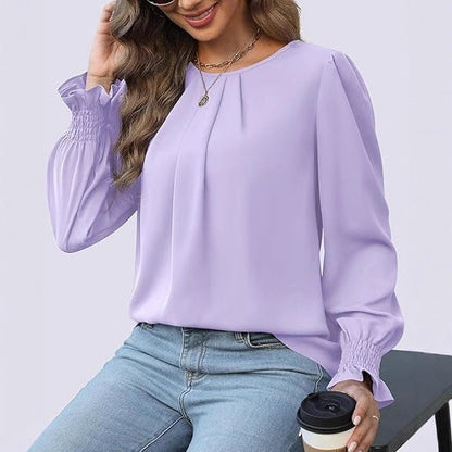 Damen Bluse Puffärmel Norvielle Elegantes Design