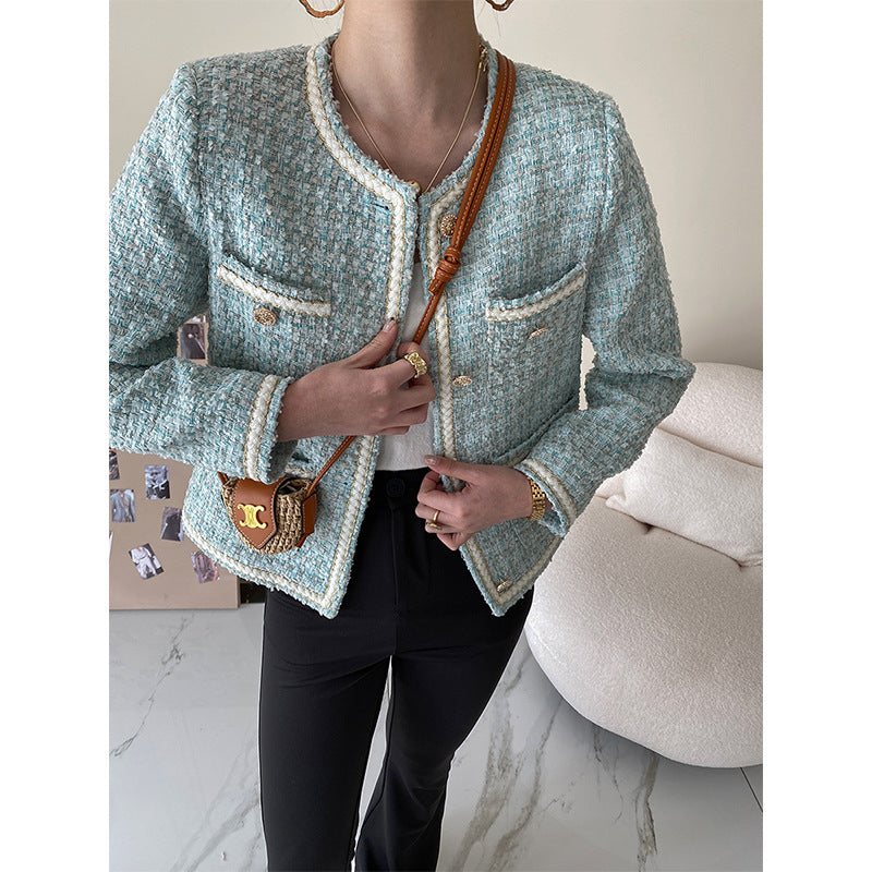 Damen Bouclé-Jacke Schmuckknöpfe Norvielle - Norvielle