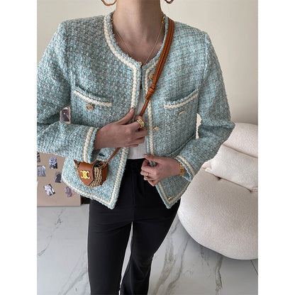 Damen Bouclé-Jacke Schmuckknöpfe Norvielle - Norvielle
