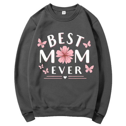 Damen Sweatshirt Florales Design Weich Rosa