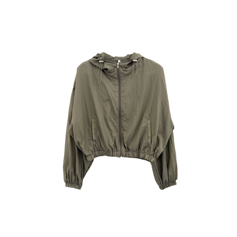 Damen Leichtjacke Übergangsjacke mit Kängurutasche Norvielle