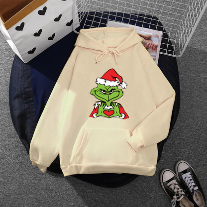 Damen Kapuzenpullover Grinch Motiv Norvielle
