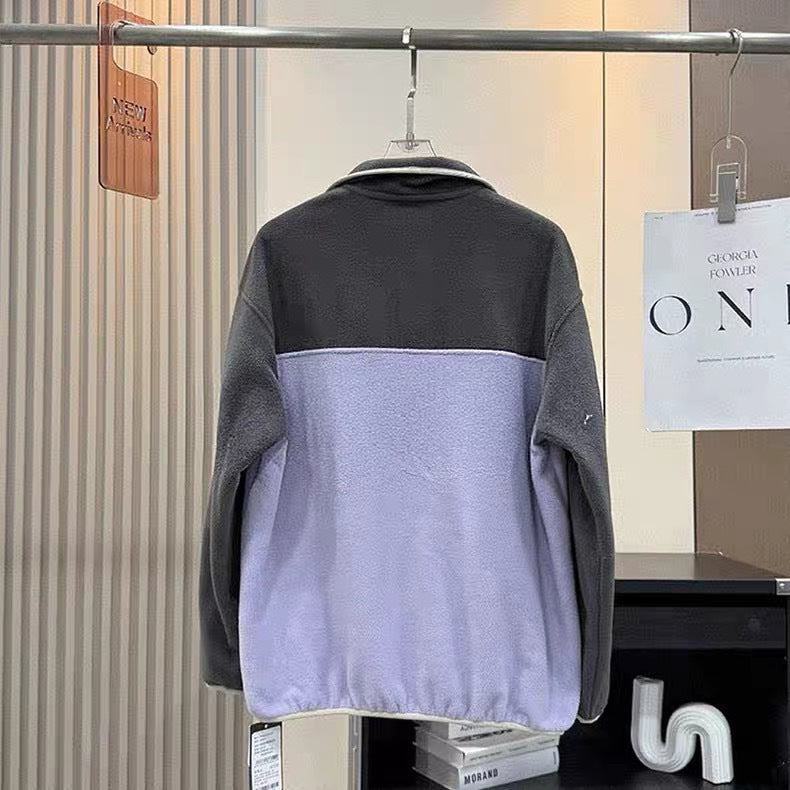 Damen Fleecepullover Hochkragen Praktische Taschen Norvielle