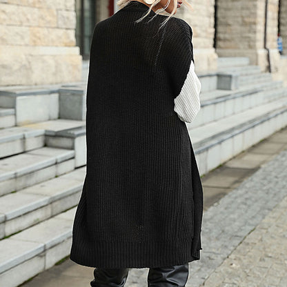 Damen Strickjacke Farbig Ärmeldesign Locker Schnitt